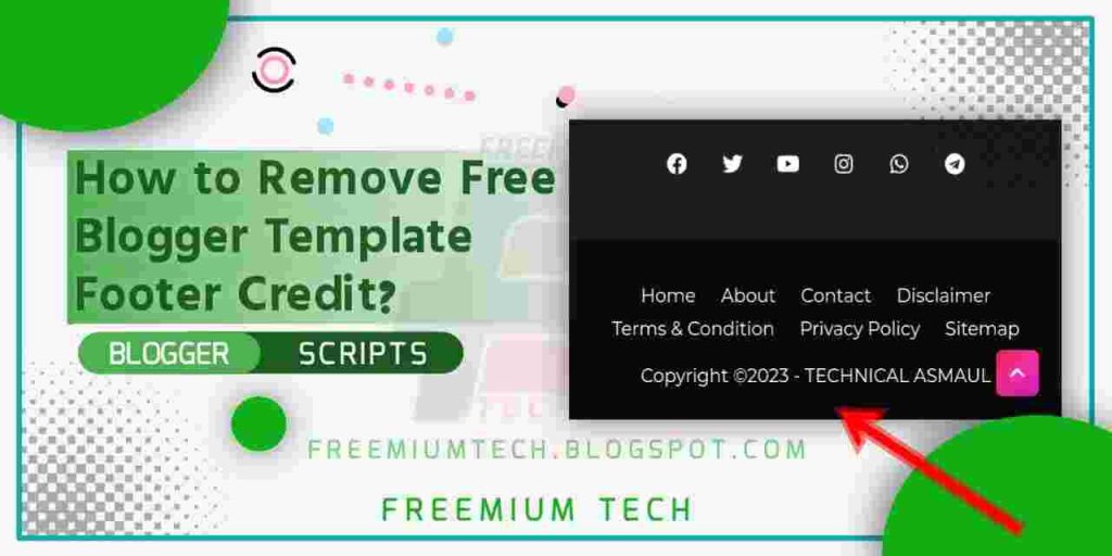 How to Remove Free Blogger Template Footer Credit