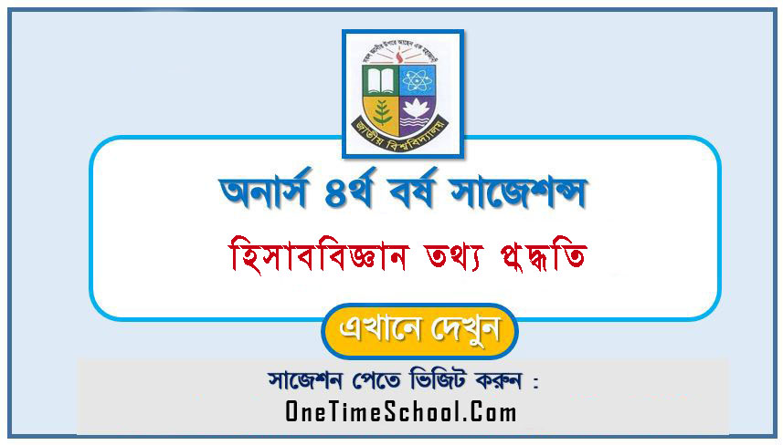 অনার্স ৪র্থ বর্ষের হিসাববিজ্ঞান তথ্য পদ্ধতি সাজেশন ২০২৪