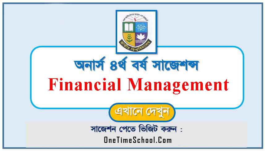 Financial Management Suggestion Honours 4th Year Exam