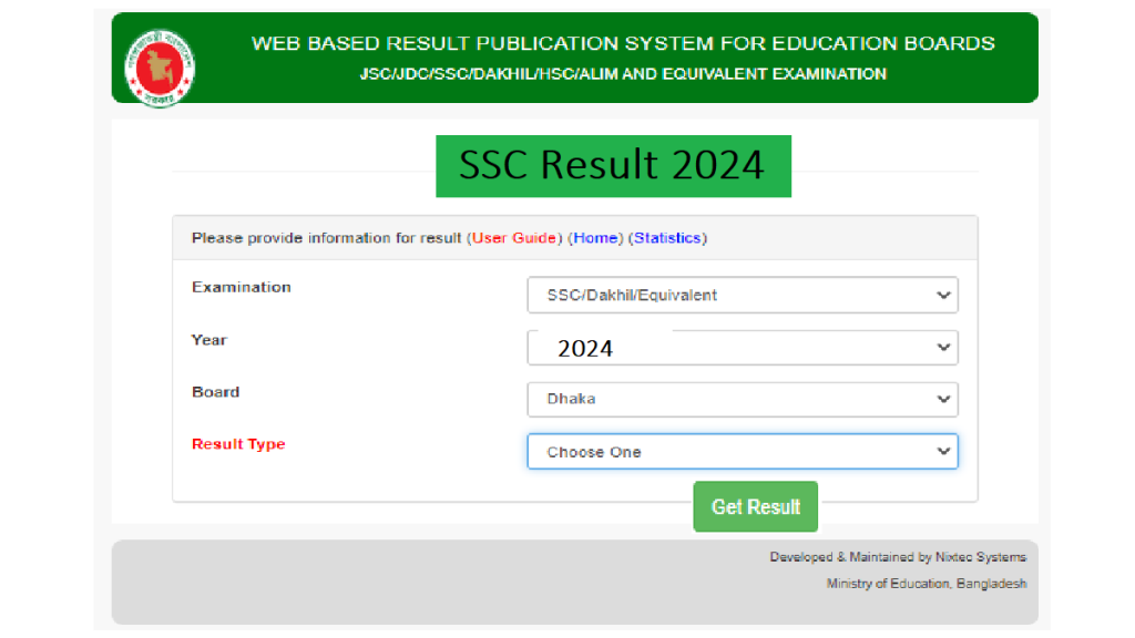 এসএসসি রেজাল্ট ২০২৪
