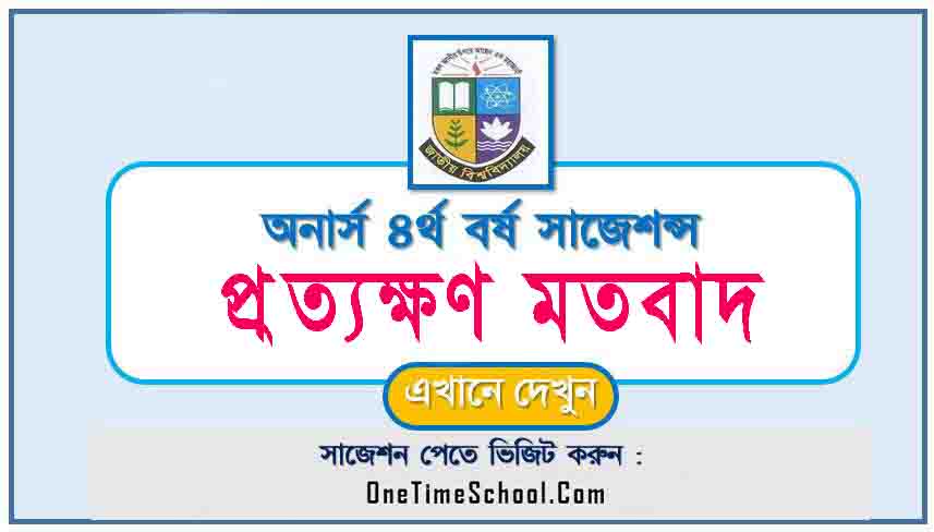 প্রত্যক্ষণ মতবাদ সাজেশন অনার্স ৪র্থ বর্ষ পরীক্ষা