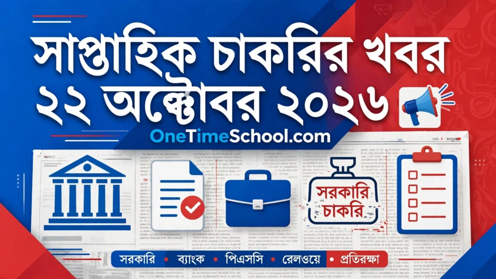 সাপ্তাহিক চাকরির খবর ২২ অক্টোবর ২০২৬